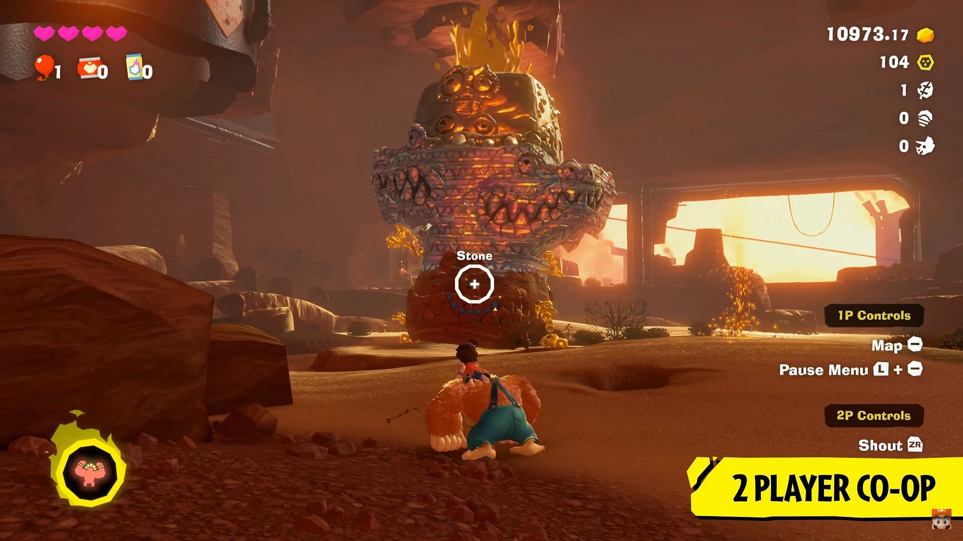 Pauline riding DK's back (Image via Nintendo)